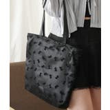 【HOOK】for girls リボン総柄フロッキー生地トートバッグ | HOOK | 詳細画像18