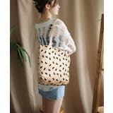 【HOOK】for girls リボン総柄フロッキー生地トートバッグ | HOOK | 詳細画像23