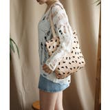 【HOOK】for girls リボン総柄フロッキー生地トートバッグ | HOOK | 詳細画像25