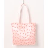 【HOOK】for girls リボン総柄フロッキー生地トートバッグ | HOOK | 詳細画像2