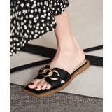 ブラック | チェーンスクエアトゥぺたんこサンダル 【Jasmine】韓国ファッション ワンピ… | aimoha 