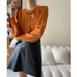 ノーカラーフロントデザインブラウス 長袖シャツ 韓国ファッション | aimoha  | 詳細画像6 