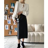 ノーカラーフロントデザインブラウス 長袖シャツ 韓国ファッション | aimoha  | 詳細画像13 