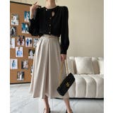 ノーカラーフロントデザインブラウス 長袖シャツ 韓国ファッション | aimoha  | 詳細画像23 