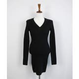 太リブニットVネックミニワンピース 韓国ファッション ニット | aimoha | 詳細画像14