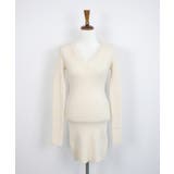 太リブニットVネックミニワンピース 韓国ファッション ニット | aimoha | 詳細画像15