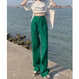 ハイウエストワイドストレートデニムカラーパンツ 韓国ファッション ハイウエスト | aimoha  | 詳細画像6 