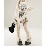 【HOOK】for girls アシンメトリーバタフライフリンジカットソー | HOOK | 詳細画像37 