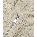 【HOOK】for girls 無地透かし編みニットジップパーカー | aimoha  | 詳細画像15 