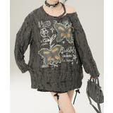 【HOOK】for girls バタフライパッチアシンメトリー透かしニットソー【… | HOOK | 詳細画像2 