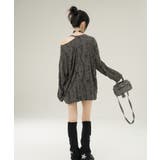 【HOOK】for girls バタフライパッチアシンメトリー透かしニットソー【… | HOOK | 詳細画像5 