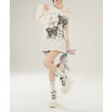 【HOOK】for girls バタフライパッチアシンメトリー透かしニットソー【… | HOOK | 詳細画像10 