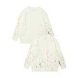 for girls ペイントプリントケーブル編みダメージニット | HOOK | 詳細画像1 