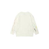 for girls ペイントプリントケーブル編みダメージニット | HOOK | 詳細画像6 