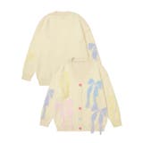 【HOOK】for girls リボンフリンジシャギーカーディガン【AW】 | HOOK | 詳細画像1 