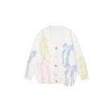 【HOOK】for girls リボンフリンジシャギーカーディガン【AW】 | HOOK | 詳細画像3 