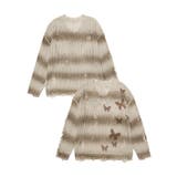 for girls ぼかしボーダー柄透かし編みニット | HOOK | 詳細画像9