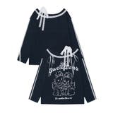 ネイビー | 【HOOK】for girls わんちゃんプリントレース使用カットソー | HOOK