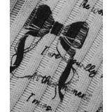 【HOOK】for girls リボンプリントオープンショルダーニットソー | HOOK | 詳細画像11 