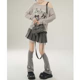 【HOOK】for girls リボンプリントオープンショルダーニットソー | HOOK | 詳細画像21 