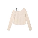 【HOOK】for girls リボンプリントオープンショルダーニットソー | HOOK | 詳細画像5 