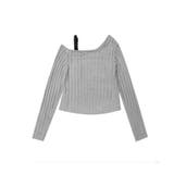 【HOOK】for girls リボンプリントオープンショルダーニットソー | HOOK | 詳細画像7 