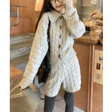 ケーブル編みダッフルカーディガン+ニットショートパンツ Jasmine | aimoha  | 詳細画像9 