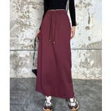 ワインレッド | シンプルロングスカート | aimoha