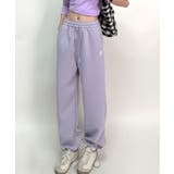 パープル | ロゴワッペンワイドパンツ | aimoha 