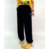 ブラック | ロゴワッペンワイドパンツ | aimoha 