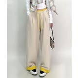 配色アクセントカラーワイドパンツ | aimoha  | 詳細画像2 