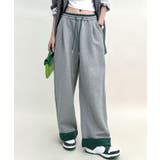 配色アクセントカラーワイドパンツ | aimoha  | 詳細画像4 