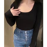 スクエアネックリブトップス | aimoha | 詳細画像10