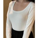 スクエアネックリブトップス | aimoha | 詳細画像16