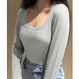 スクエアネックリブトップス | aimoha | 詳細画像2