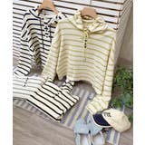 ボーダーフード付きトップス | aimoha  | 詳細画像7 