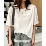 ホワイト | 英字ロゴTシャツ | aimoha
