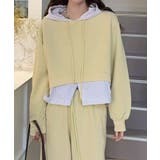 イエロー | 【Banico】フリルヘム付きフードパーカー | aimoha 