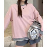 シンプル配色ロングスリーブトップス | aimoha  | 詳細画像5 