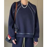 ネイビー | シンプルスウェット | aimoha 