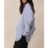 ブルー | バックギャザーブラウス | aimoha 