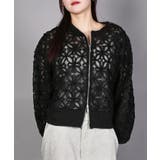 花柄チュールWZIPブルゾン | aimoha | 詳細画像6