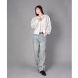 花柄チュールWZIPブルゾン | aimoha | 詳細画像5