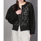 花柄チュールWZIPブルゾン | aimoha | 詳細画像7