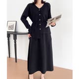 フェイクボタン付きトップスセットアップ | aimoha | 詳細画像2