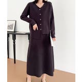 フェイクボタン付きトップスセットアップ | aimoha | 詳細画像3