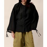 ブラック | フレアスリーブシャツ | aimoha