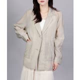 ベージュ | シアーテーラードジャケット | aimoha 