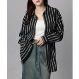 ブラック | ストライプBIGシャツ | aimoha