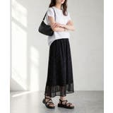ブラック | シフォンシアードットマーメイドスカート | aimoha